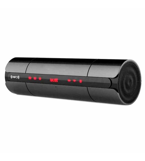 Bluetooth NFC Super Bass Light Sense Touch Portable Speaker with TF Card Slot - KR-8800 - Black